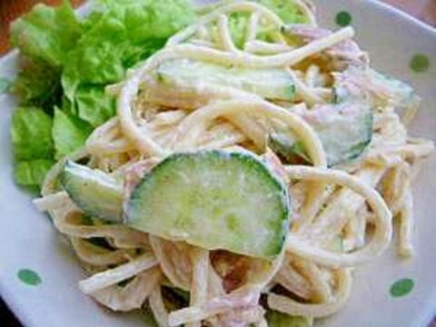 茹ですぎたパスタを使って☆子供が好きなサラダ